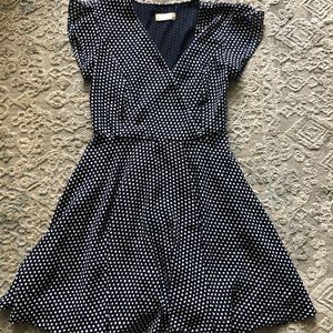 Altar’d State blue polka dot wrap dress size small